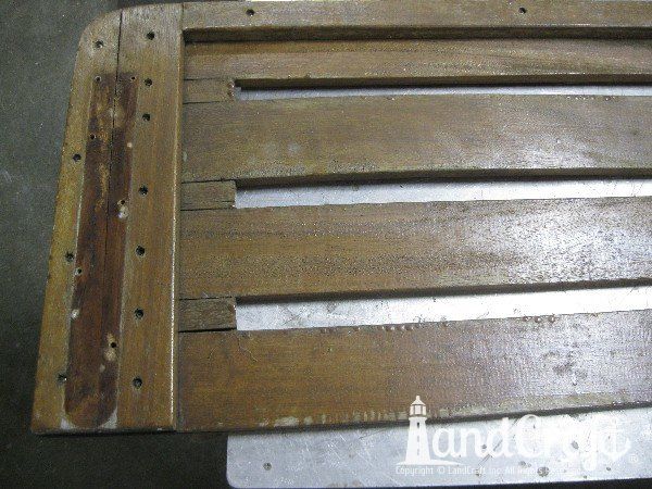 Sanger boat original teak swim platform