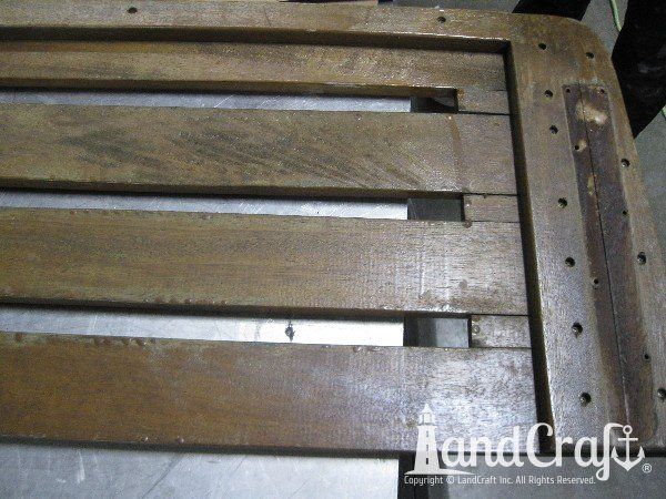 Sanger boat original teak swim platform