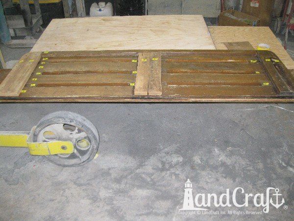 Sanger boat original teak swim platform