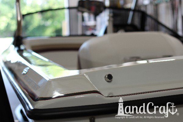 Sanger boat restoration complete with restored gelcoat and new upholstery