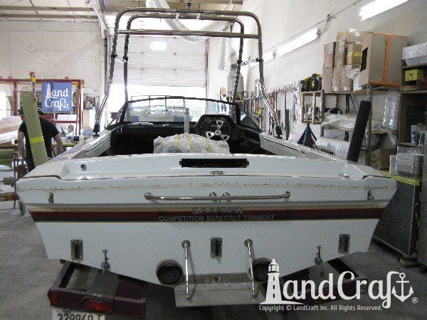 Sanger boat in process of restoration