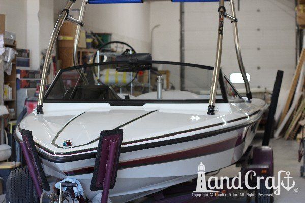 Sanger boat restoration complete with new and reinforced speaker tower installed