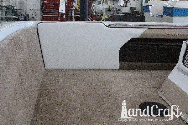 Sanger boat restoration complete with restored gelcoat and new upholstery