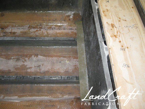 Spirit boat bottom hull structural interior reconstruction in process