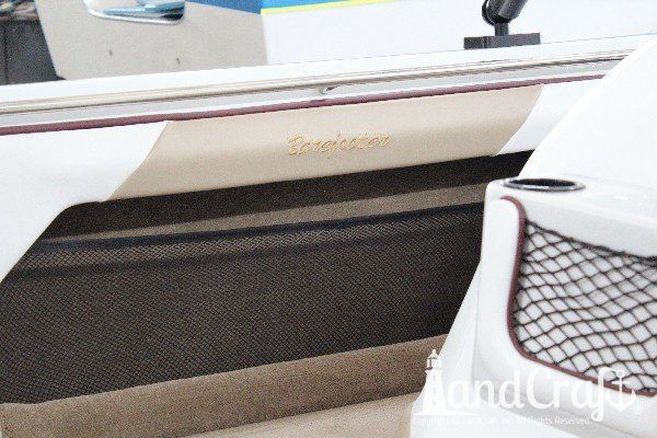 Sanger boat restoration complete with restored gelcoat and new upholstery