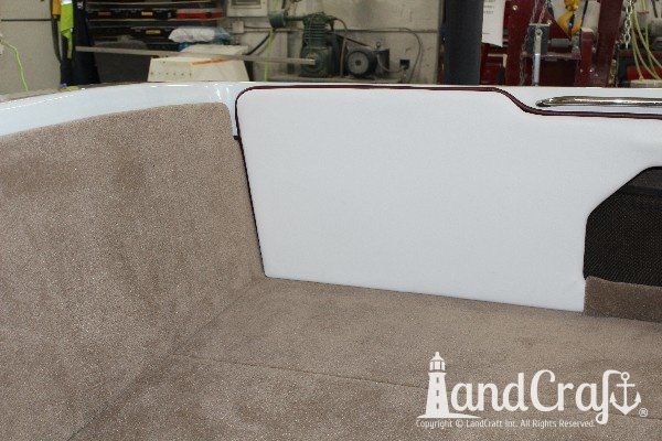 Sanger boat restoration complete with restored gelcoat and new upholstery