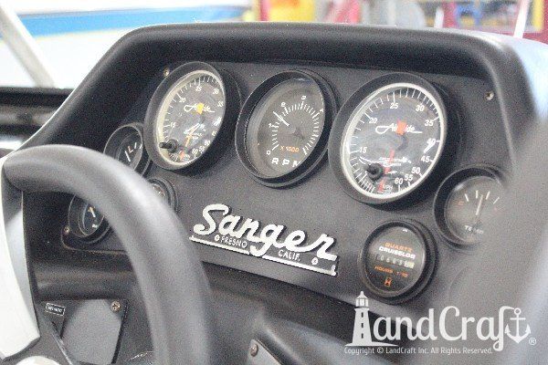Sanger boat restoration complete with restored gelcoat and new upholstery