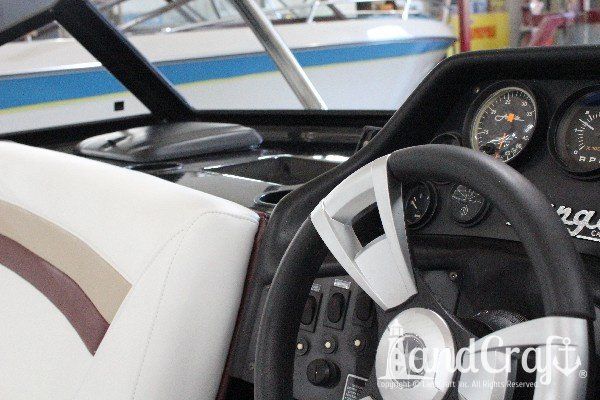 Sanger boat restoration complete with restored gelcoat and new upholstery