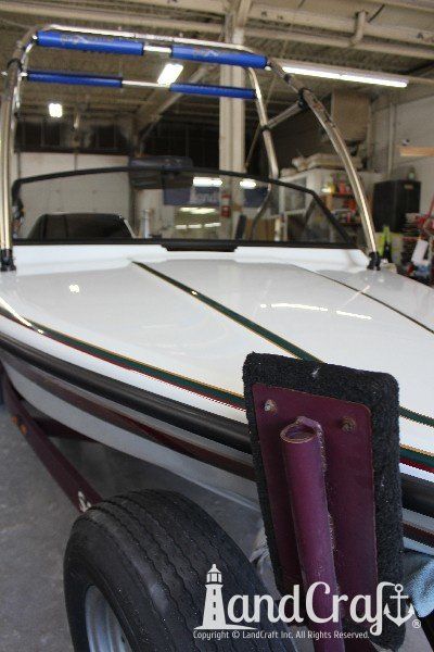 Sanger boat restoration complete with new and reinforced speaker tower installed