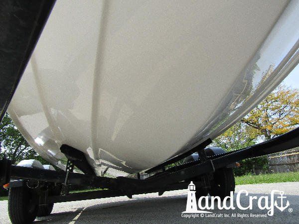 Structural fiberglass and gelcoat repairs completed on this Bryant boat