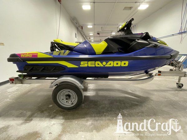 Sea Doo personal watercraft after repairs and refinishing