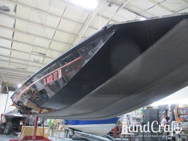 Aluminum Ranger boat hole damage repaired