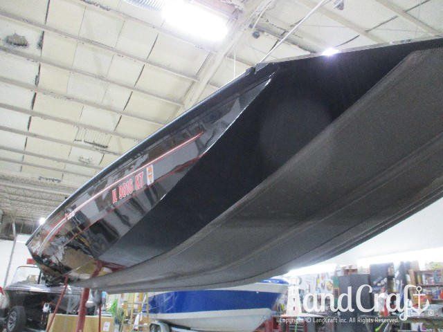 Aluminum Ranger boat hole damage repaired