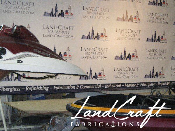 Sea Doo LRV in process of being dismantled and taken apart