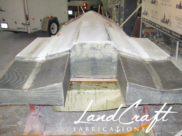 Sea Doo LRV bottom hull fabrication process with extension