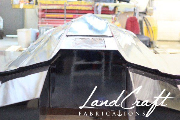 v8 jet ski custom fabricated bottom hull completely refinished