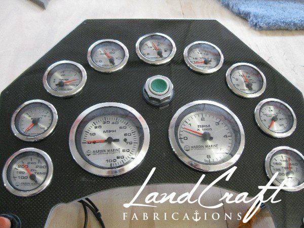 v8 jet ski custom carbon fiber dash panel