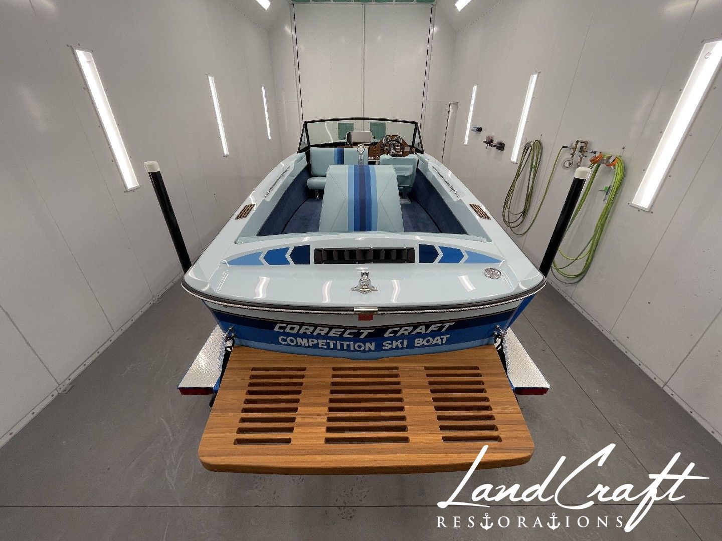 1984 Ski Nautique 2001 Competition ski boat after restoration