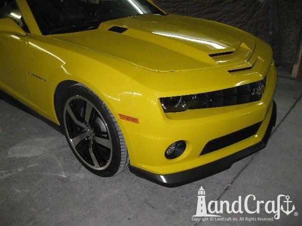 Fiberglass Chevy Camaro hood in paint process