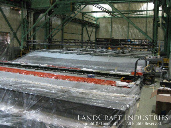 Industrial dipping tank in process of getting fiberglass lined