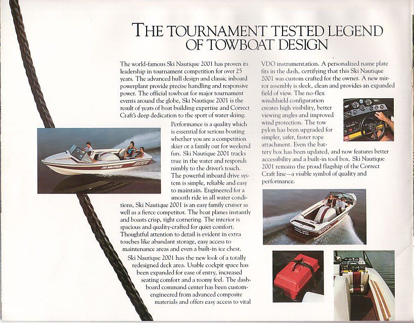 Ski Nautique 2001 boat catalog