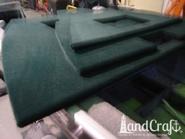 Casting deck with new carpet on aluminum Starcraft boat