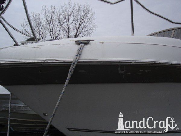 Boat with fiberglass structural and cosmetic damage