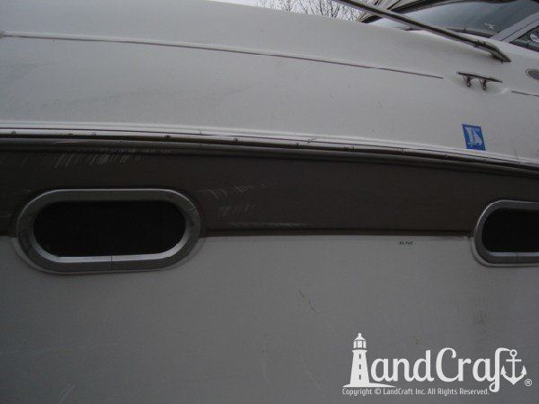 Boat with fiberglass structural and cosmetic damage