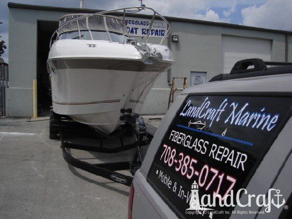 Repairs completed on boat with fiberglass structural and cosmetic damage