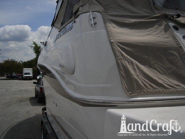 Repairs completed on boat with fiberglass structural and cosmetic damage