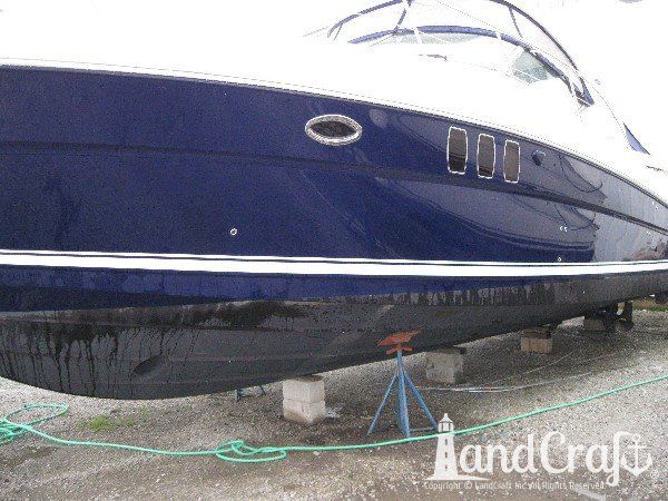 Yacht fiberglass and gelcoat repairs completed
