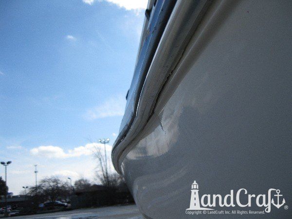 Boat fiberglass impact damage