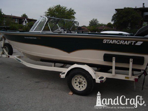 Aluminum Starcraft boat after repairs and refinishing