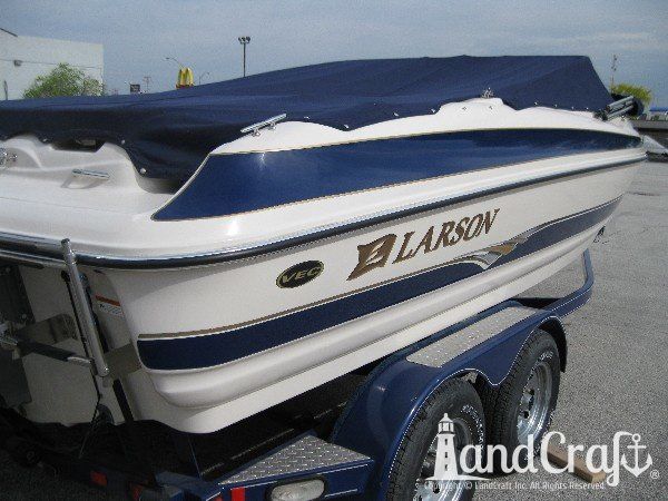 Completed boat fiberglass and gelcoat repairs