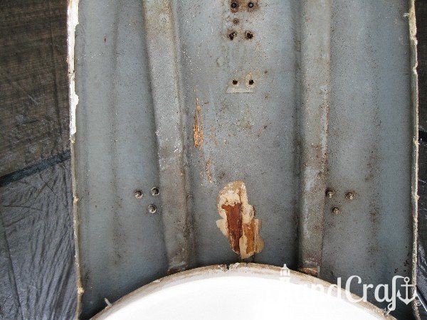 Boat bow pulpit collision damage