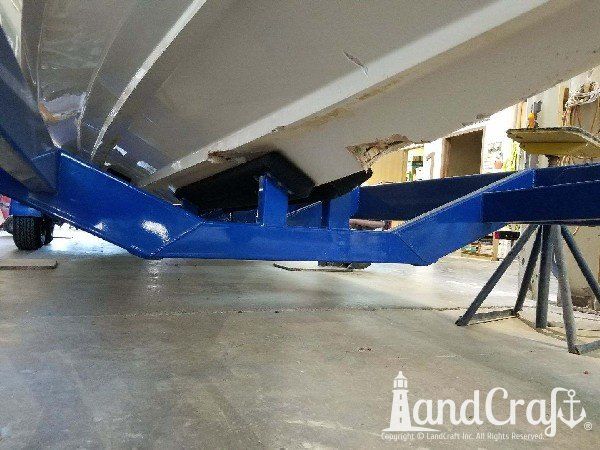 Sunsation high performance boat with bottom breakwall impact damage