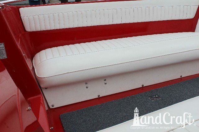 Glastron boat restoration completed white interior with gray carpeting