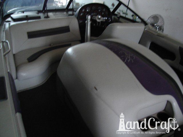 Malibu Echelon boat before complete restoration and color scheme change