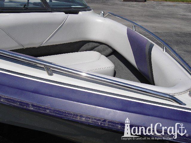 Malibu Echelon boat before complete restoration and color scheme change