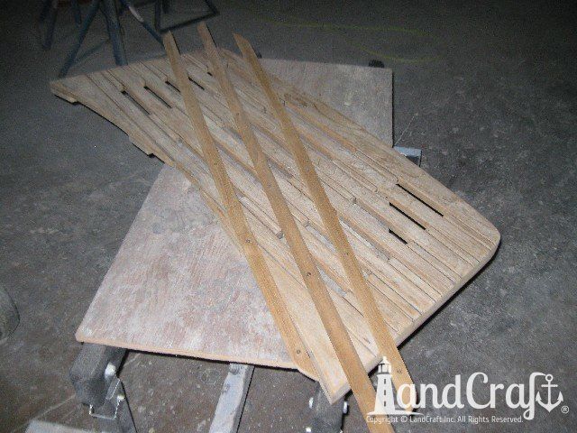 Ski Nautique 2001 boat original teak pieces ready for restoration