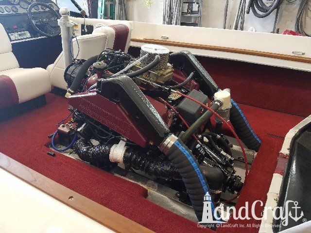 Ski Nautique 2001 boat with new carpeting installed and motor installed with upgrades