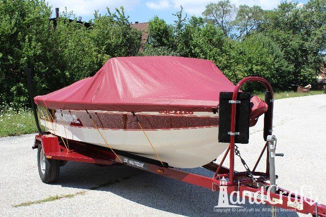 Ski Nautique 2001 boat restoration complete with new canvas boat cover
