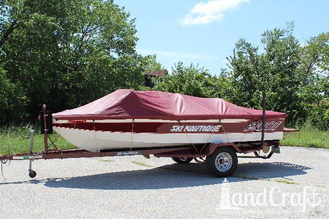 Ski Nautique 2001 boat restoration complete with new canvas boat cover