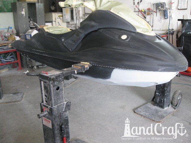 2006 Yamaha waverunner repairs in process and prepped for paint