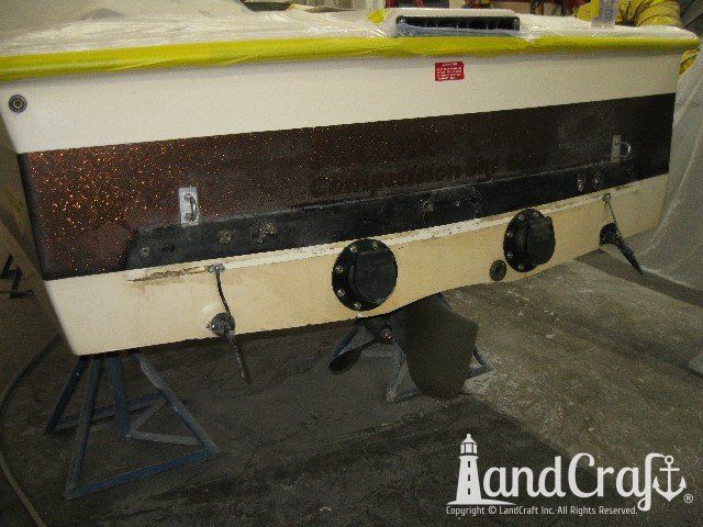 Mastercraft Stars & Stripes boat with original swim deck removed