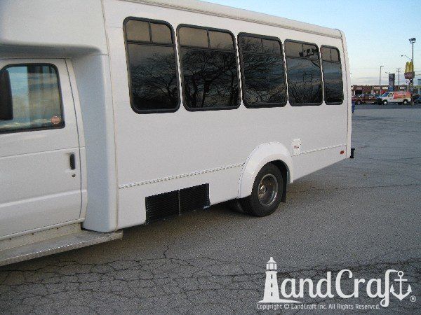 Repaired and refinished commercial use bus