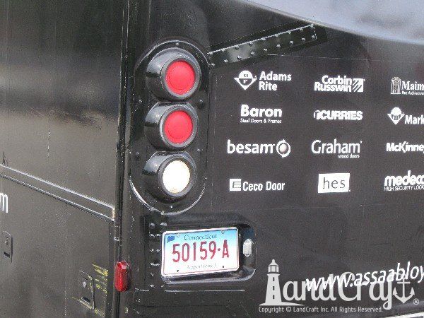 Emergency repair on an ad campaign motorcoach