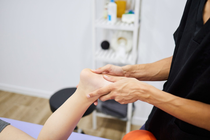 Doctor Checking Patient's Foot — Walnut Creek, CA — Schwartz Paul S DPM Doctor Checking Patient's Foot — Walnut Creek, CA — Schwartz Paul S DPM
