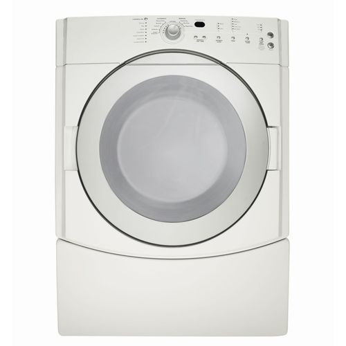 A white washer and dryer on a white background