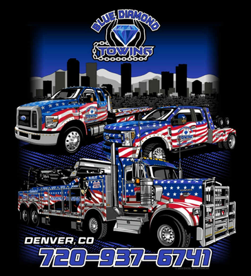 Logo for Take Off Towing & Transport. Red background with white text and an airplane silhouette.